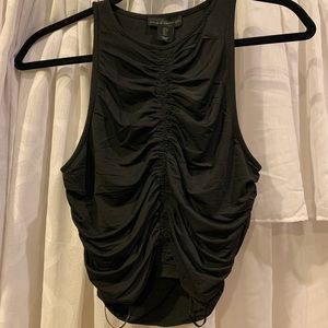 House of Harlow black ruched crop tank
